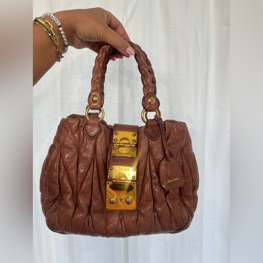 Miu Miu Matelassé Leather Handbag - Vintage